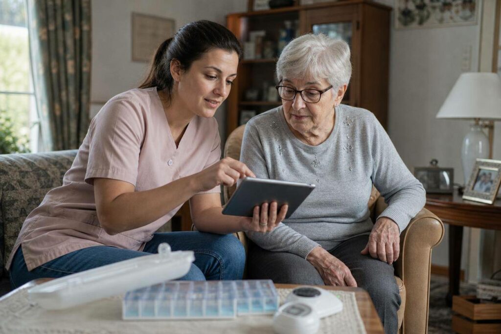 Domicile connecté : le nouveau rôle de l’auxiliaire de vie